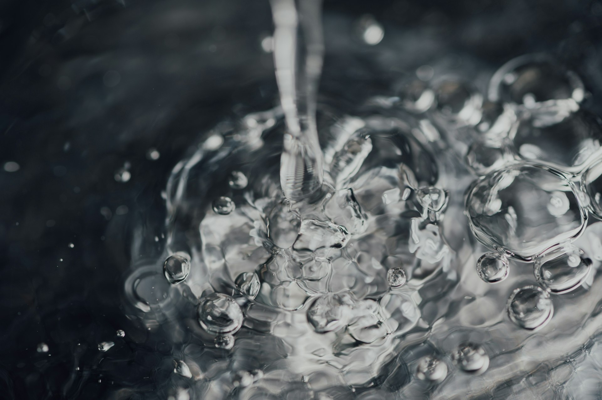 water droplets on body of water